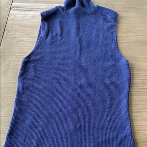 Madewell Sleeveless Blue Knit sweater
